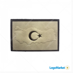 3D Türk Bayrağı 4*6 Haritalı Yeni Kmf.