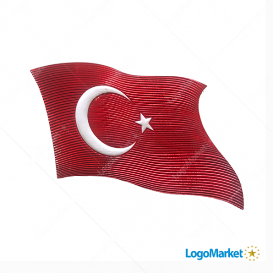 3D Türk Bayrağı 6*8 Dalgalı