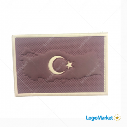 3D Türk Bayrağı 4*6 Haritalı Öz.Hrk.