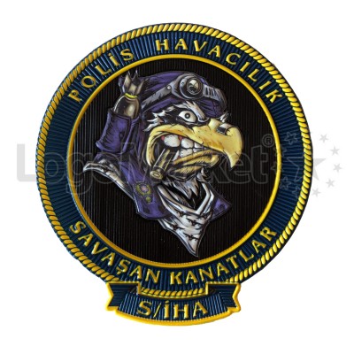 EGM - Polis Havacılık Savaşan Kanatlar Patch - 3 Boyutlu