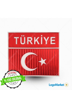 3D Türkiye Yazılı Türk Bayrağı TPU