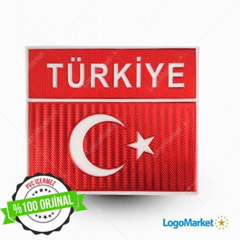 3D Türkiye Yazılı Türk Bayrağı TPU